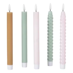 LED dinerkaars twist smal - groen - ø2.5x24.5 cm
