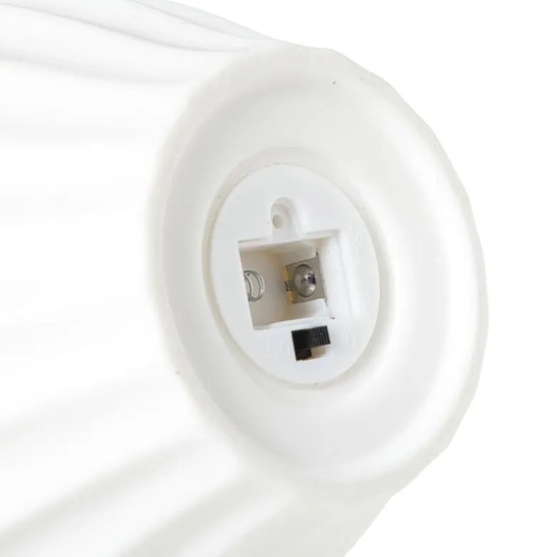 LED lamp keramiek hoog - wit - 16x13.5x13.5 cm