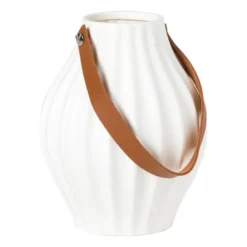 LED lamp keramiek hoog - wit - 16x13.5x13.5 cm