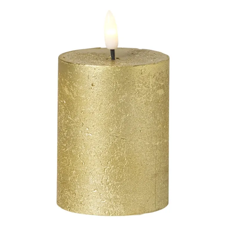 LED stompkaars klein - goud - ø7x9 cm