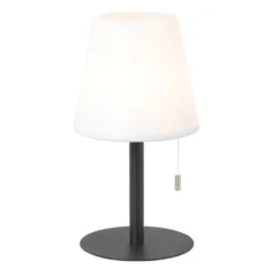 LED tafellamp USB - wit/zwart - ø16.5x21 cm