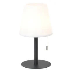 LED tafellamp USB - wit/zwart - ø16.5x21 cm