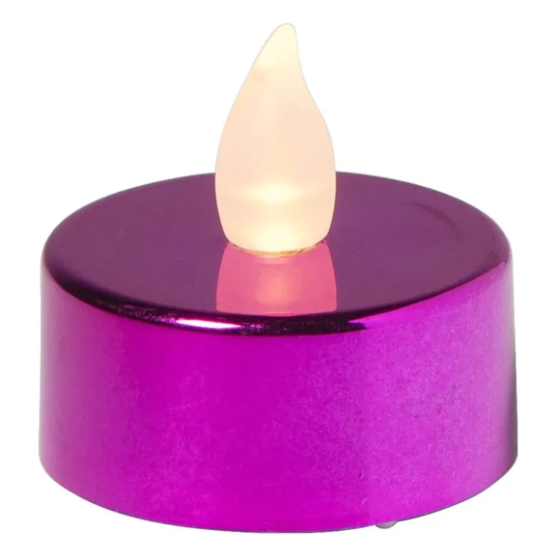 LED waxinelichten - fuchsia - set van 5