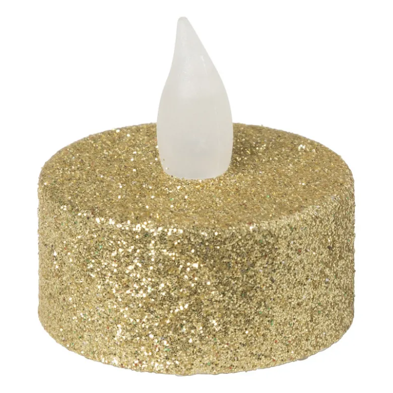 LED waxinelichten - goud - set van 4