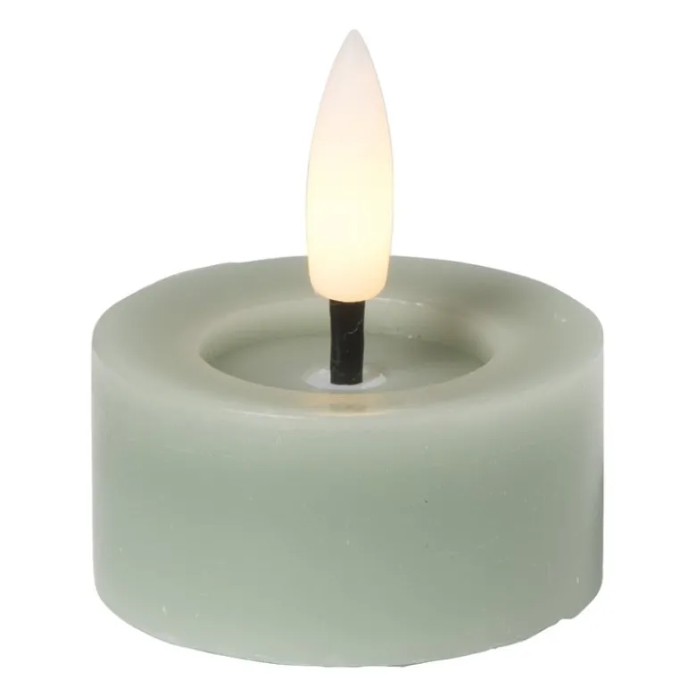 LED waxinelichten - groen - set van 2