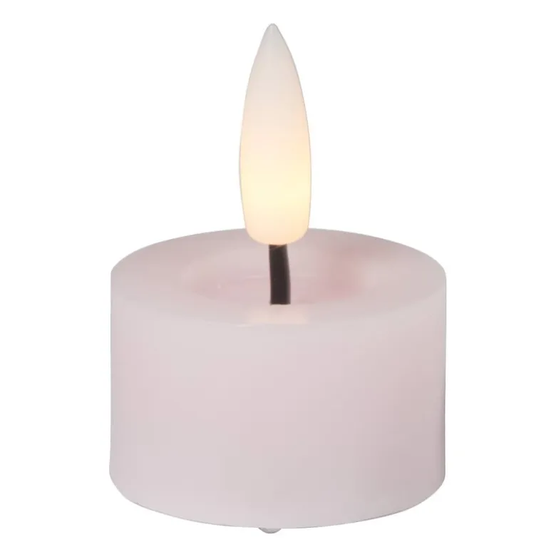 LED waxinelichten - roze - set van 3
