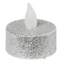 LED waxinelichten - zilver - set van 4