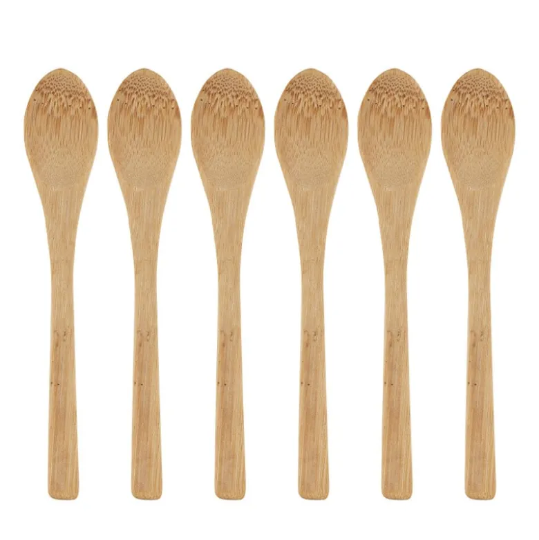 Lepels bamboe - 13.5 cm - set van 6