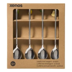Lepels met hangers fruit - set van 4