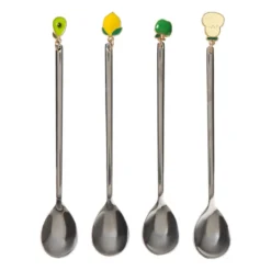 Lepels met hangers fruit - set van 4