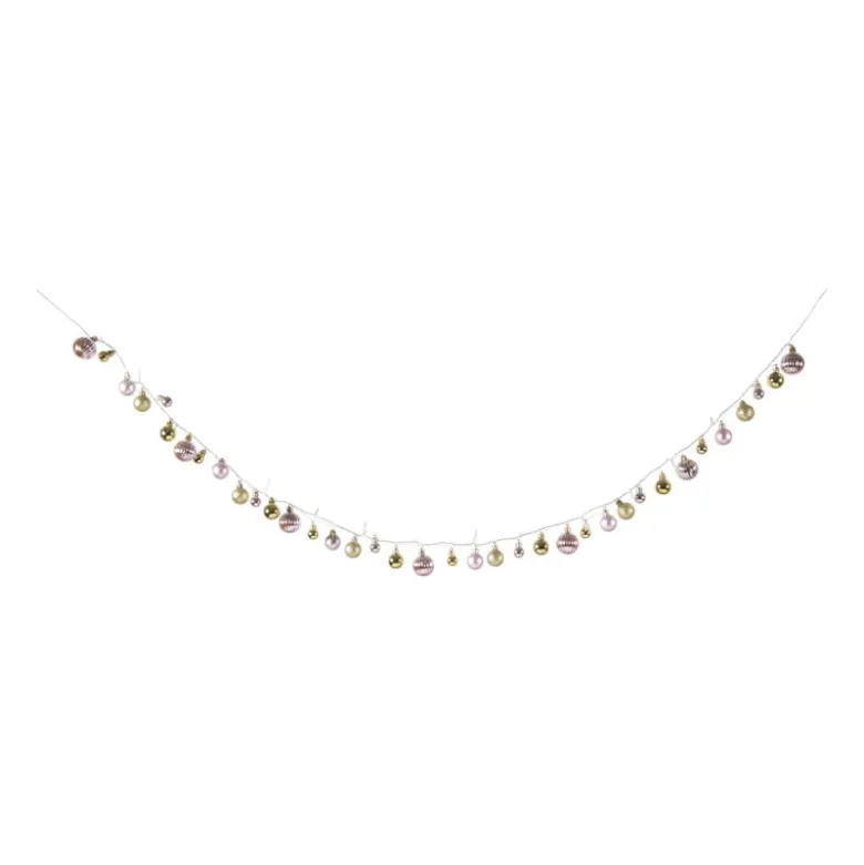 Lichtslinger met kerstballen - 20 LED - 210 cm