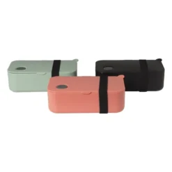 Lunchbox met elastiek - groen - 6.8x19x12 cm