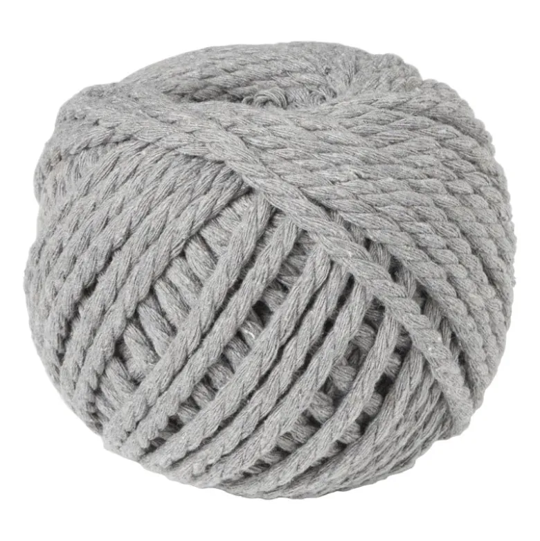Macrame touw - grijs - 40 meter