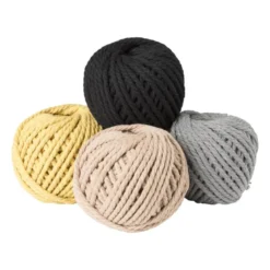 Macrame touw - grijs - 40 meter