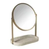 Make-up spiegel marmer Simone - beige - ø10.7x14.5 cm