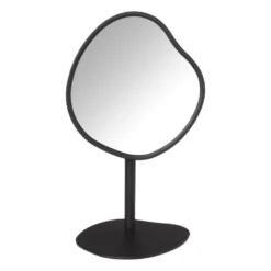 Make-up spiegel organic - zwart metaal - 18 cm