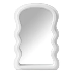 Make-up spiegeltje wave - wit - 26x17.7x2.7 cm