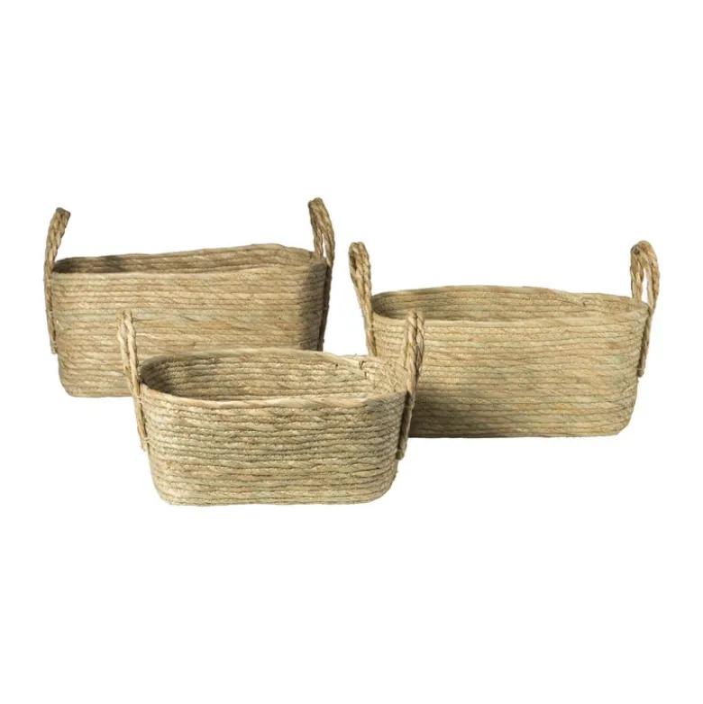 Mand Basix rechthoek - 18x40x30 cm - naturel