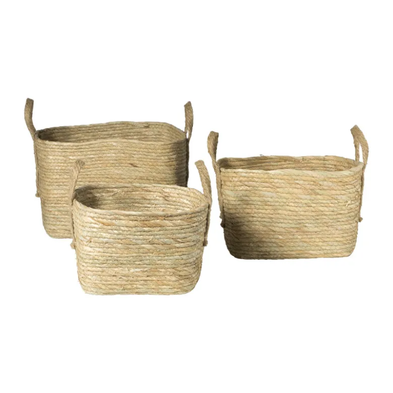 Mand Basix vierkant - 26x26x26 cm - naturel