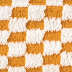 Mand checks klein - oranje/wit - 11x30x20 cm