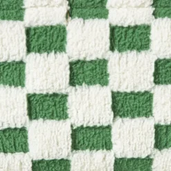 Mand checks middel - groen/wit - 13x33x23 cm