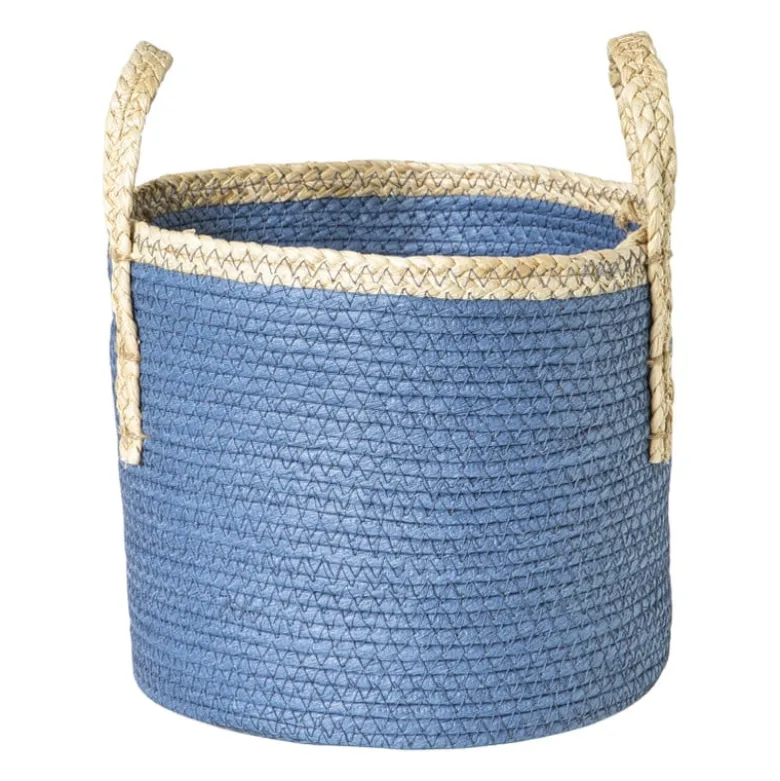 Mand colors - blauw/bruin - ø21x18 cm