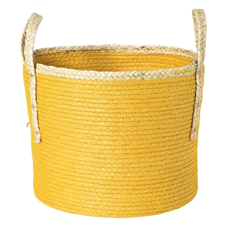 Mand colors - geel/bruin - ø21x18 cm