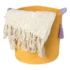 Mand colors hoog - oranje/paars - ø34x34 cm