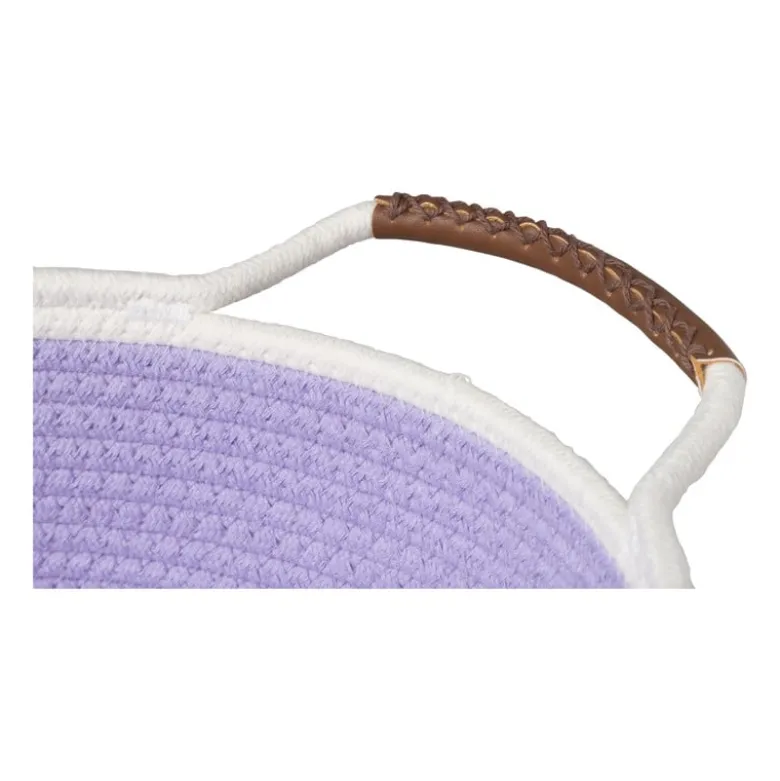 Mand colors laag - lila/wit - ø30x10 cm