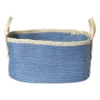 Mand colors rechthoekig - blauw/bruin - 16x30x20 cm