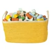 Mand colors rechthoekig - geel/bruin - 16x30x20 cm