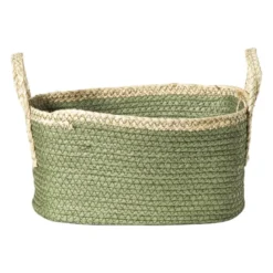 Mand colors rechthoekig - groen/bruin - 16x30x20 cm