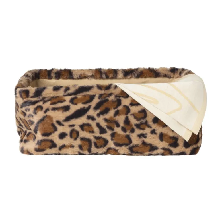 Mand luipaard - 13x33x23 cm - bruin/beige