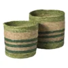 Mand streep groot - groen - ø28x28 cm