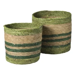 Mand streep klein - groen - ø24x24 cm