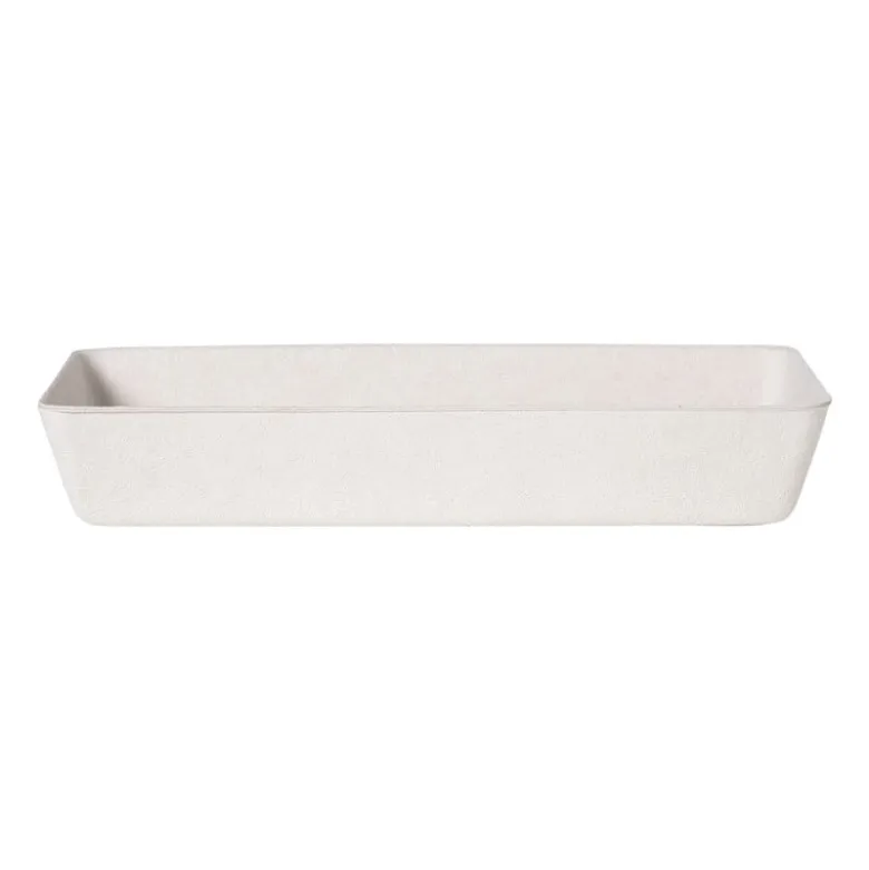 Mand vilt langwerpig - wit - 6x36x14 cm