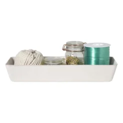 Mand vilt langwerpig - wit - 6x36x14 cm