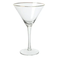 Martiniglas gouden rand - glas - 220 ml