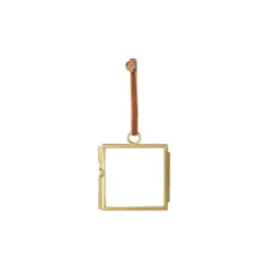 Mini Fotokadertje hangend - goud - 6x8.5 cm