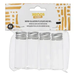 Mini glazenflesjes - 4x16 ml - set van 4