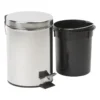 Mini pedaalemmer - 3 liter - zilver