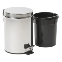 Mini pedaalemmer - 3 liter - zilver
