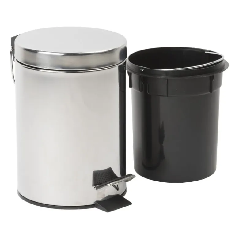 Mini pedaalemmer - 3 liter - zilver