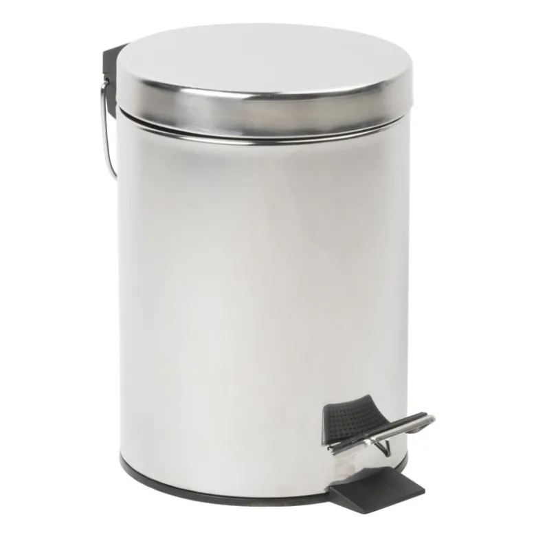 Mini pedaalemmer - 3 liter - zilver
