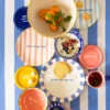 Mini plateau golvende rand - roze - ø13.8x1.5 cm - Happy at Home by Sanny