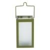 Mini windlichtje - groen/grijs - ø8x14 cm - diverse varianten