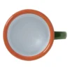 Mok emaille mini - groen/oranje - 150 ml