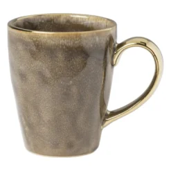 Mok met gouden oortje - donkergrijs - 250 ml