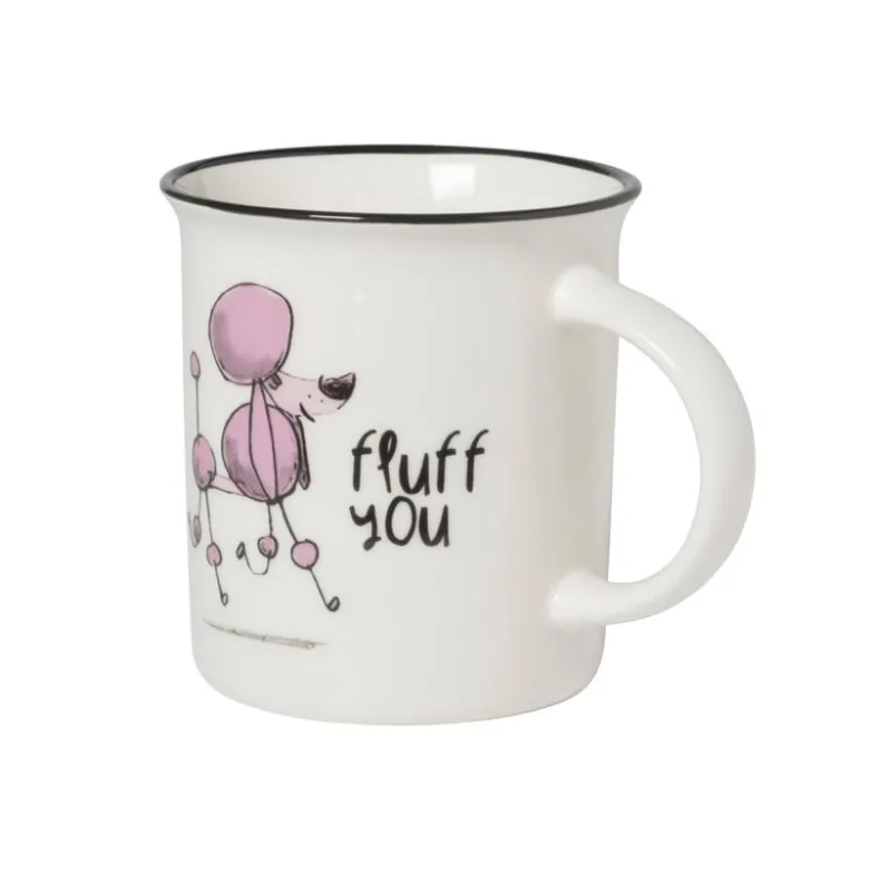 Mok met hond - wit - 300 ml - diverse varianten