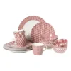 Mok Mirna blaadjes - rood/wit - 360 ml